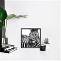 Picture of Zebra Watching _GroupedProduct_Square_Canvas_Framed_