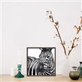 Picture of Zebra Watching _GroupedProduct_Square_Canvas_Framed_