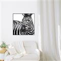 Picture of Zebra Watching _GroupedProduct_Square_Canvas_Framed_