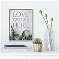 Picture of Love grows here _GroupedProduct_Rectangle_Portrait_Canvas_Framed_