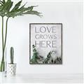 Picture of Love grows here _GroupedProduct_Rectangle_Portrait_Canvas_Framed_