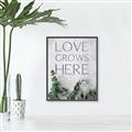 Picture of Love grows here _GroupedProduct_Rectangle_Portrait_Canvas_Framed_