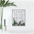 Picture of Love grows here _GroupedProduct_Rectangle_Portrait_Canvas_Framed_