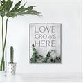 Picture of Love grows here _GroupedProduct_Rectangle_Portrait_Canvas_Framed_