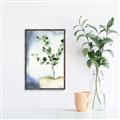 Picture of Green leaves  Pot _GroupedProduct_Rectangle_Portrait_Canvas_Framed_