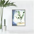 Picture of Green leaves  Pot _GroupedProduct_Rectangle_Portrait_Canvas_Framed_