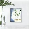 Picture of Green leaves  Pot _GroupedProduct_Rectangle_Portrait_Canvas_Framed_