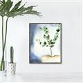 Picture of Green leaves  Pot _GroupedProduct_Rectangle_Portrait_Canvas_Framed_