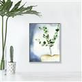 Picture of Green leaves  Pot _GroupedProduct_Rectangle_Portrait_Canvas_Framed_