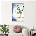 Picture of Green leaves  Pot _GroupedProduct_Rectangle_Portrait_Canvas_Framed_