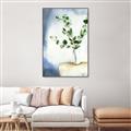 Picture of Green leaves  Pot _GroupedProduct_Rectangle_Portrait_Canvas_Framed_
