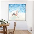 Picture of Wading at the Beach _GroupedProduct_Square_Canvas_Framed_