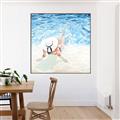 Picture of Wading at the Beach _GroupedProduct_Square_Canvas_Framed_