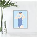Picture of Swim Competition II  _GroupedProduct_Rectangle_Portrait_Canvas_Framed_