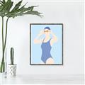 Picture of Swim Competition II  _GroupedProduct_Rectangle_Portrait_Canvas_Framed_