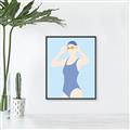 Picture of Swim Competition II  _GroupedProduct_Rectangle_Portrait_Canvas_Framed_