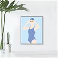 Picture of Swim Competition II  _GroupedProduct_Rectangle_Portrait_Canvas_Framed_