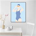 Picture of Swim Competition II  _GroupedProduct_Rectangle_Portrait_Canvas_Framed_