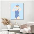 Picture of Swim Competition II  _GroupedProduct_Rectangle_Portrait_Canvas_Framed_