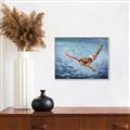 Picture of In water _GroupedProduct_Rectangle_Landscape_Canvas_Framed_
