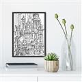 Picture of City Sketch I _GroupedProduct_Rectangle_Portrait_Canvas_Framed_