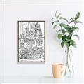 Picture of City Sketch I _GroupedProduct_Rectangle_Portrait_Canvas_Framed_