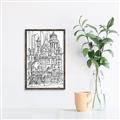 Picture of City Sketch I _GroupedProduct_Rectangle_Portrait_Canvas_Framed_