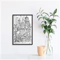 Picture of City Sketch I _GroupedProduct_Rectangle_Portrait_Canvas_Framed_