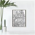 Picture of City Sketch I _GroupedProduct_Rectangle_Portrait_Canvas_Framed_
