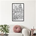 Picture of City Sketch I _GroupedProduct_Rectangle_Portrait_Canvas_Framed_
