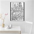 Picture of City Sketch I _GroupedProduct_Rectangle_Portrait_Canvas_Framed_
