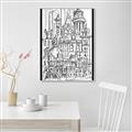 Picture of City Sketch I _GroupedProduct_Rectangle_Portrait_Canvas_Framed_