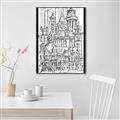Picture of City Sketch I _GroupedProduct_Rectangle_Portrait_Canvas_Framed_
