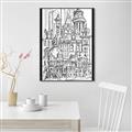 Picture of City Sketch I _GroupedProduct_Rectangle_Portrait_Canvas_Framed_