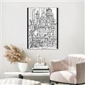 Picture of City Sketch I _GroupedProduct_Rectangle_Portrait_Canvas_Framed_