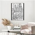 Picture of City Sketch I _GroupedProduct_Rectangle_Portrait_Canvas_Framed_