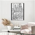 Picture of City Sketch I _GroupedProduct_Rectangle_Portrait_Canvas_Framed_