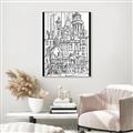 Picture of City Sketch I _GroupedProduct_Rectangle_Portrait_Canvas_Framed_