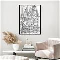 Picture of City Sketch I _GroupedProduct_Rectangle_Portrait_Canvas_Framed_
