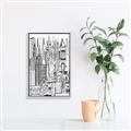 Picture of City Sketch II _GroupedProduct_Rectangle_Portrait_Canvas_Framed_