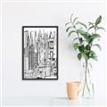 Picture of City Sketch II _GroupedProduct_Rectangle_Portrait_Canvas_Framed_