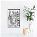 Picture of City Sketch II _GroupedProduct_Rectangle_Portrait_Canvas_Framed_