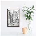 Picture of City Sketch II _GroupedProduct_Rectangle_Portrait_Canvas_Framed_