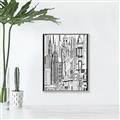 Picture of City Sketch II _GroupedProduct_Rectangle_Portrait_Canvas_Framed_
