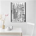 Picture of City Sketch II _GroupedProduct_Rectangle_Portrait_Canvas_Framed_