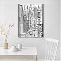 Picture of City Sketch II _GroupedProduct_Rectangle_Portrait_Canvas_Framed_