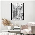 Picture of City Sketch II _GroupedProduct_Rectangle_Portrait_Canvas_Framed_
