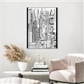 Picture of City Sketch II _GroupedProduct_Rectangle_Portrait_Canvas_Framed_