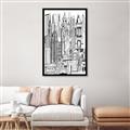 Picture of City Sketch II _GroupedProduct_Rectangle_Portrait_Canvas_Framed_