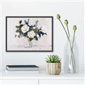 Picture of White Roses _GroupedProduct_Rectangle_Landscape_Canvas_Framed_
